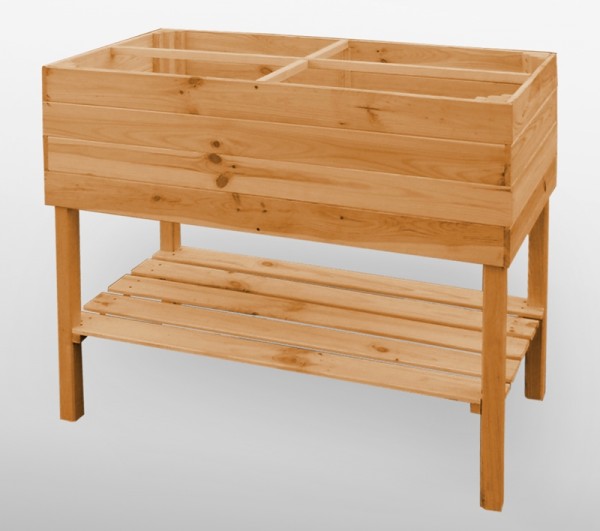 Promadino Hochbeet / Balkon-Kräuterbeet auf Beinen, honigbraun