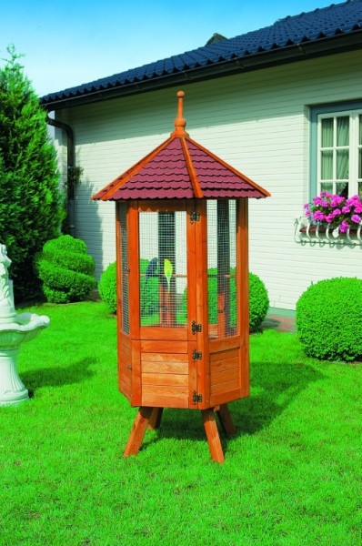 Promadino Voliere 6-eckig mit Bitumendach