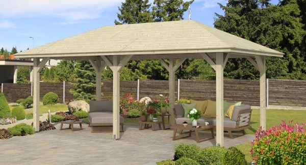 Abgebildeter Fußboden, Gartenmöbel und Dekoration nicht im Lieferumfang enthalten.